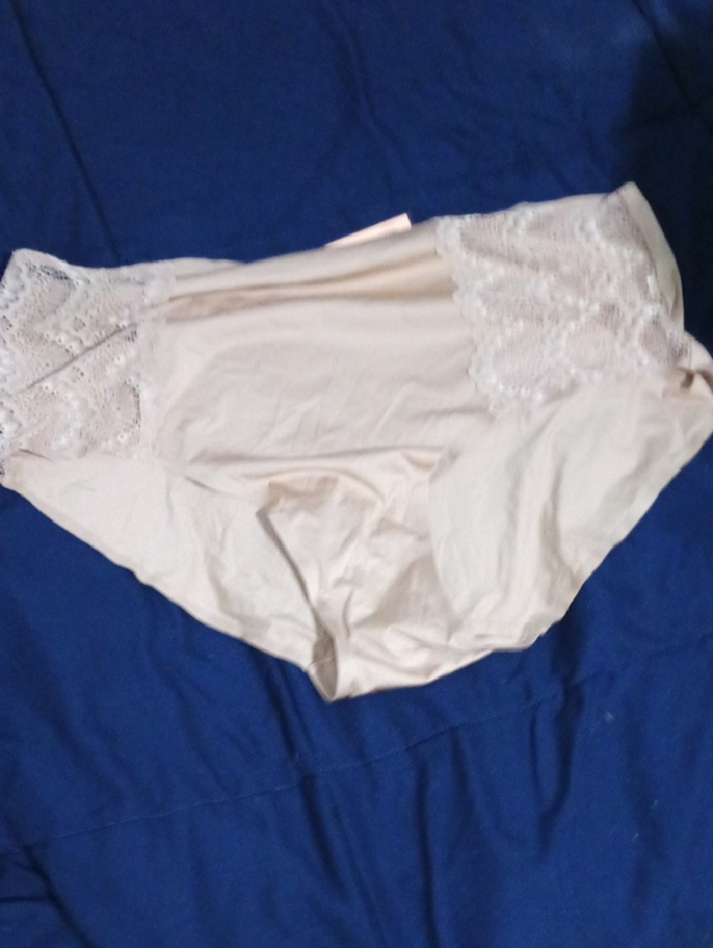 Ava & Viv Lace-Trim High Waist Briefs in Cream